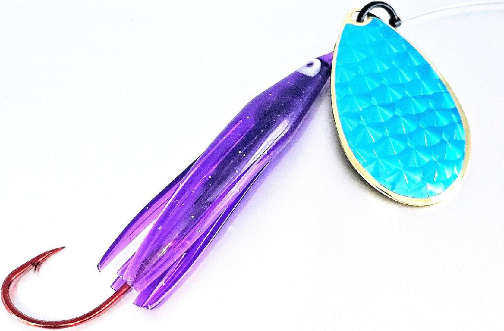 WICKED KING KILLERS PURPLE/BLUE #6 BLADE-6ft LEADER W/2/0 RED GAMA HOOK